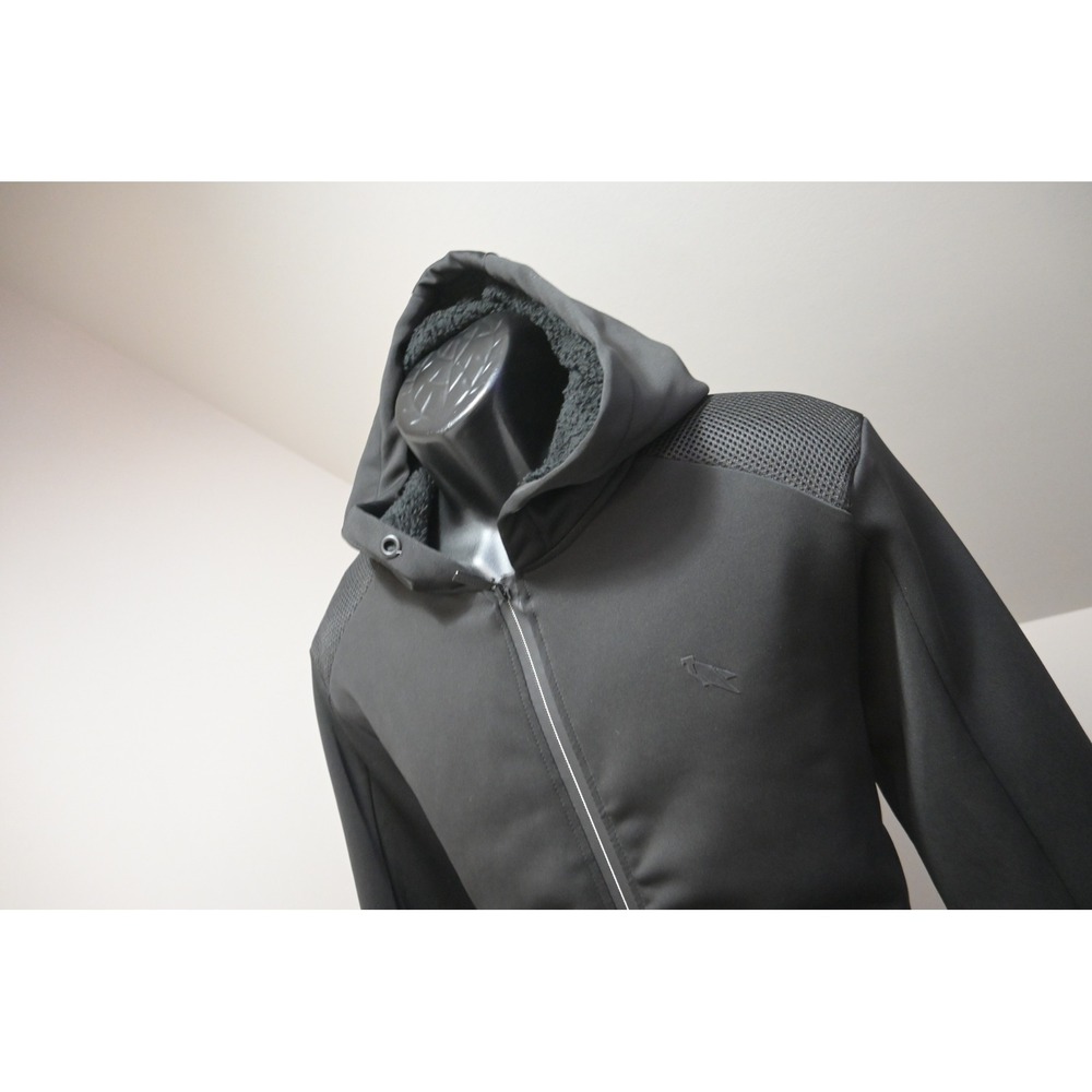Stone Falcon Full Zip Hoodie Mens L Black Excellent Sherpa Lined Tech Jacket